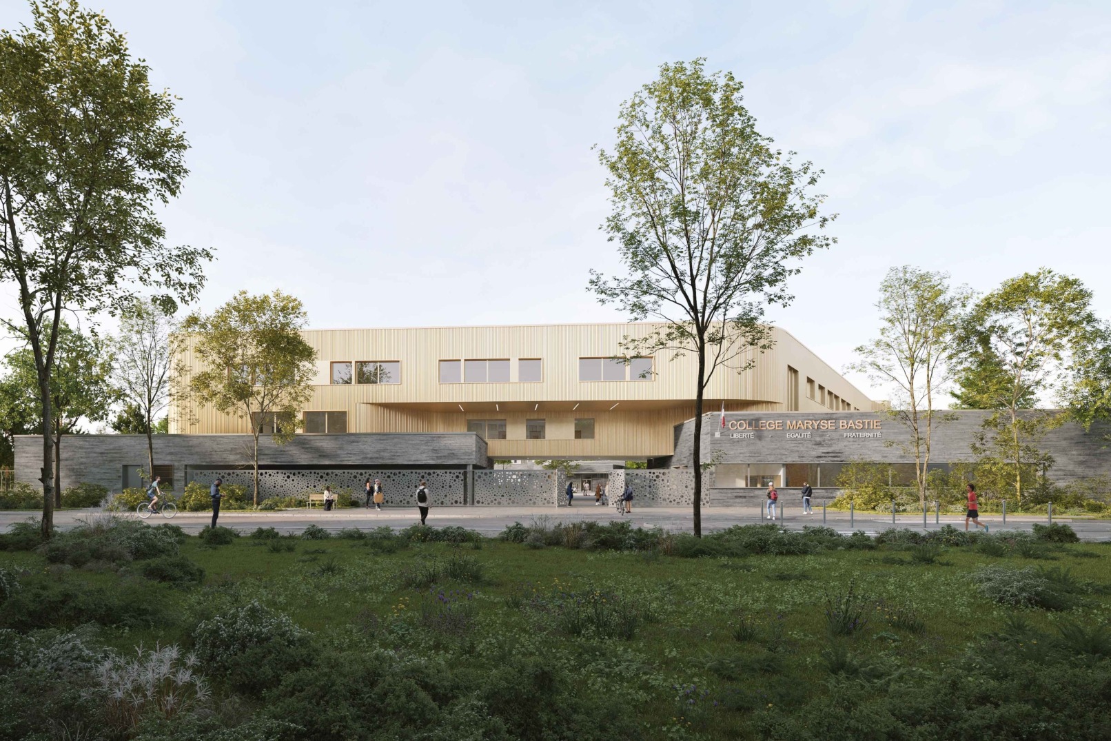 Collège Maryse BASTIÉ Vélizy-Villacoublay Visualisierung für Agence Engasser von Hadaimages