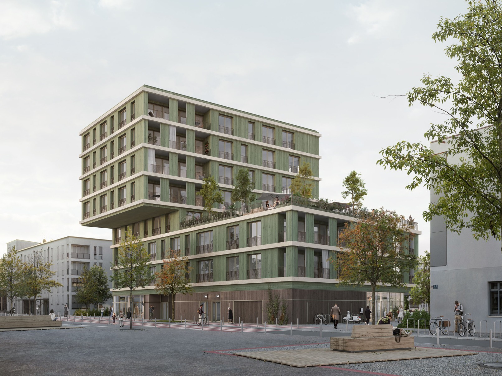 Messestadt Riem WA4 Wettbewerbsbeitrag Visualisierung für Blauwerk Architekten von Hadaimages